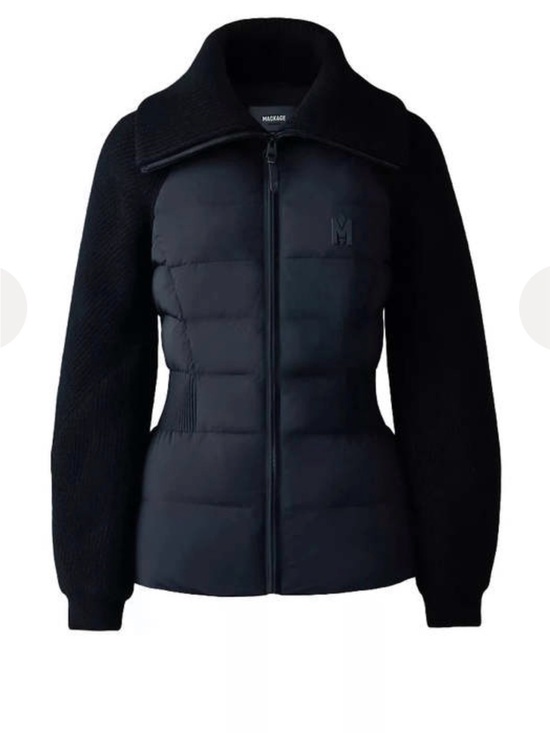 Mackage Jackets & Blazers - Mackage Black Quilted Puffer Jacket with Knit Sleeves